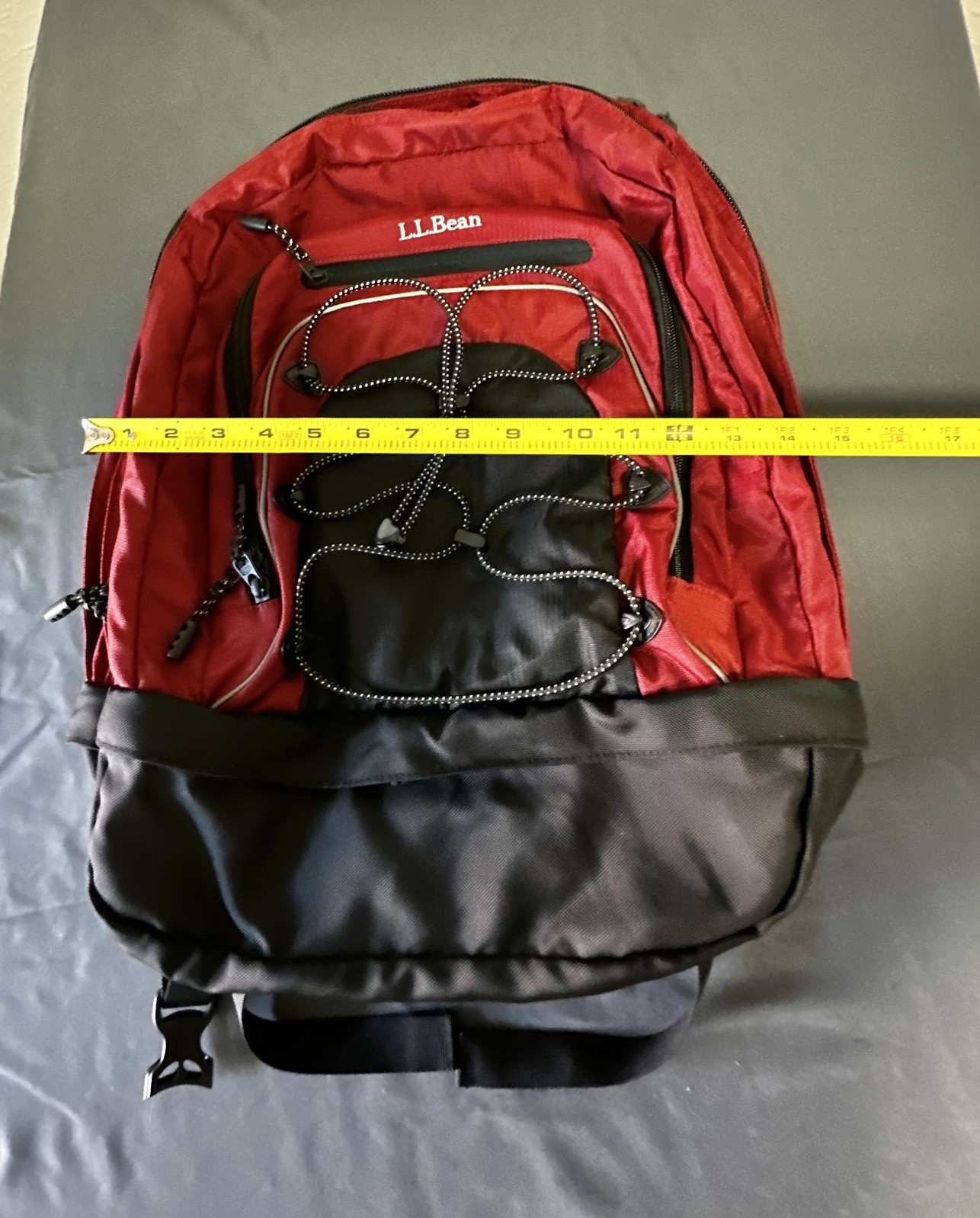 L.L. Bean Outdoors Hiking Backpack Black Red Unisex Classic Adventure Basic