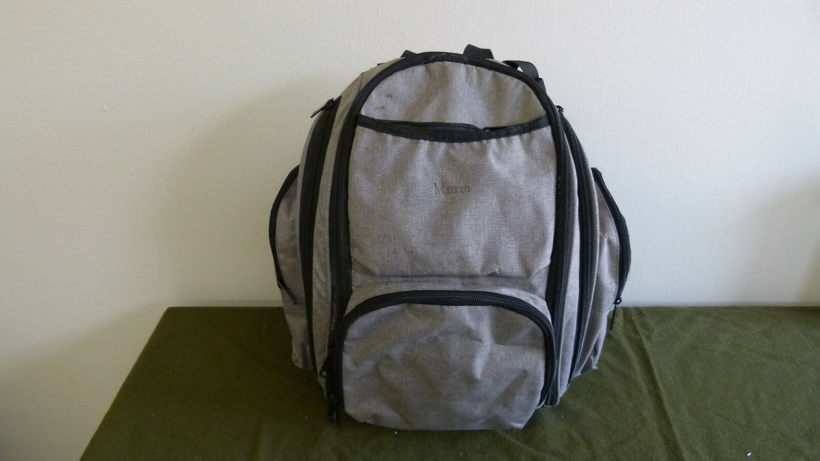 Mancro Backpack Gray Business Travel College School Bookbag Unisex