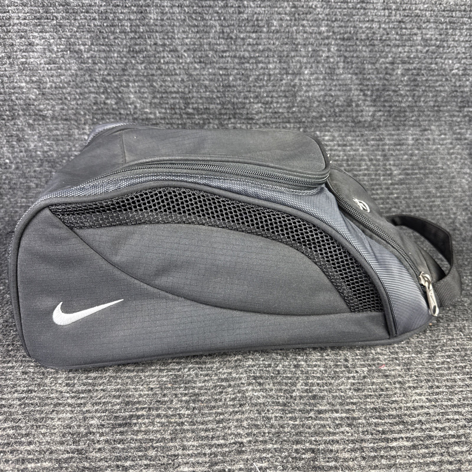 Nike Golf Equipment Mini Backpack Clothes Shoes Black Gray Bag 16” X 12”