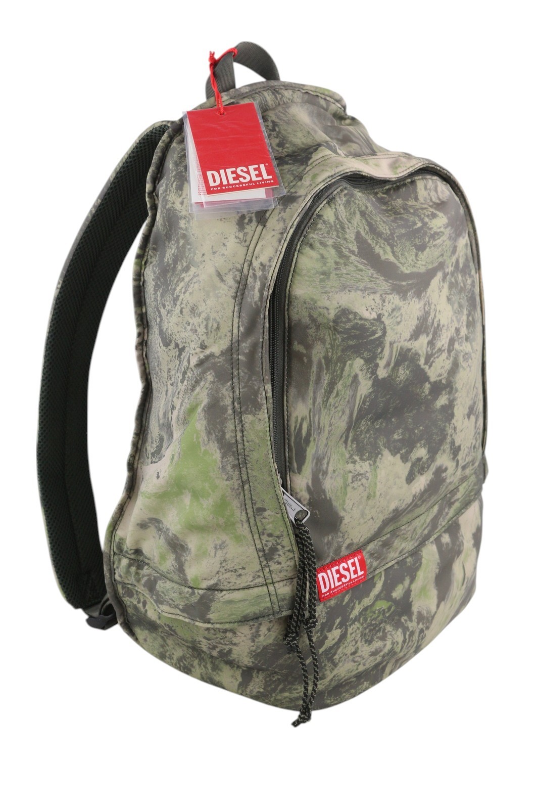 DIESEL Rave Men’s Backpack One Size Pattern Logo Zipper All-Season Bag RRP210