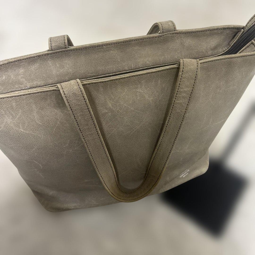 Porter Link Tote Bag Cowhide, cotton blend canvas
