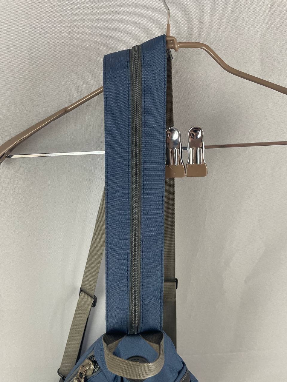 Avirex Vintage Backpack Blue Polyester Double Shoulder Strap Zipper