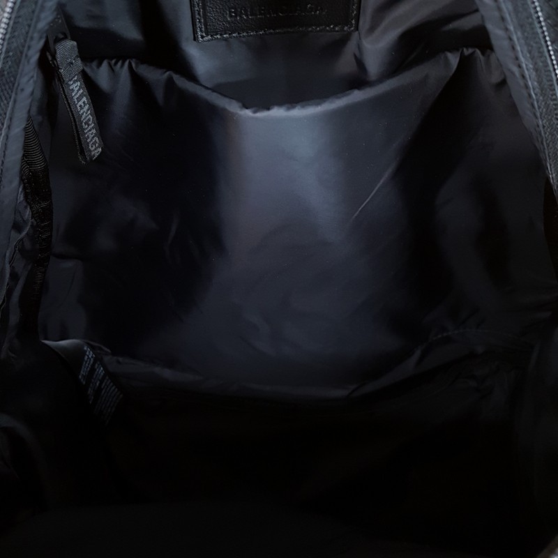 BALENCIAGA Black Unity Backpack Ripstop Fabric Logo Authentic Luxury