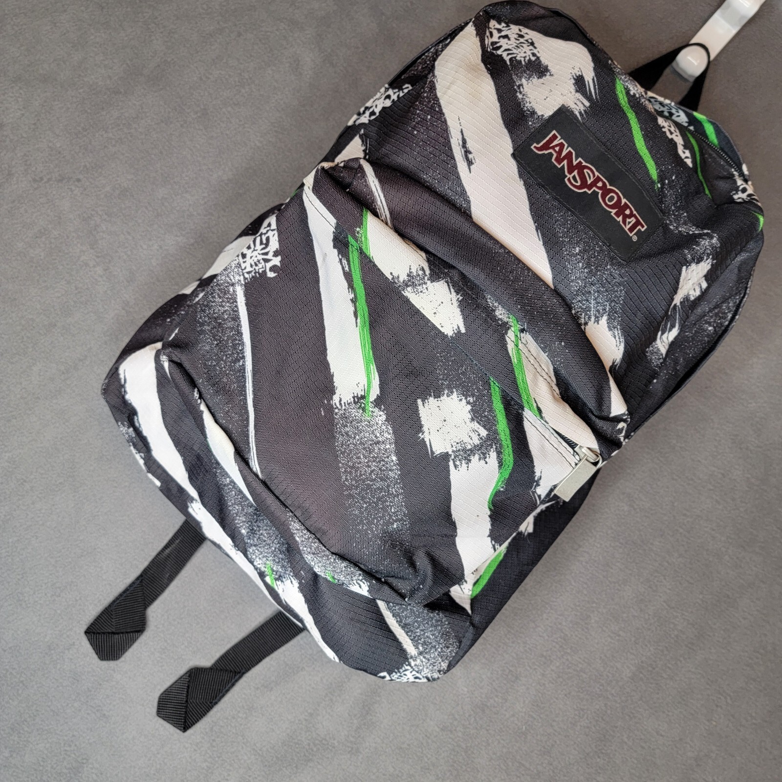 Jansport Backpack Zebra Stripe Animal Print White/Black Student School Travel
