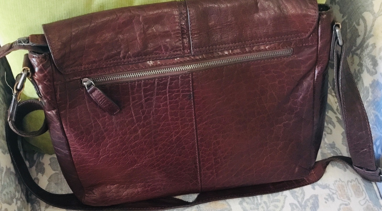 Leather Messenger Bag 15 inch. Brand not available.