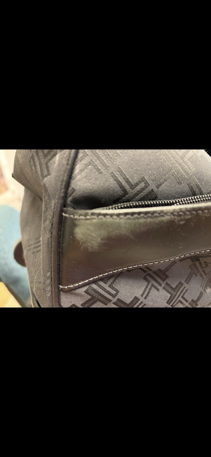 TUMI T Monogram Jacquard Upright carry on Rolling Duffle Bag