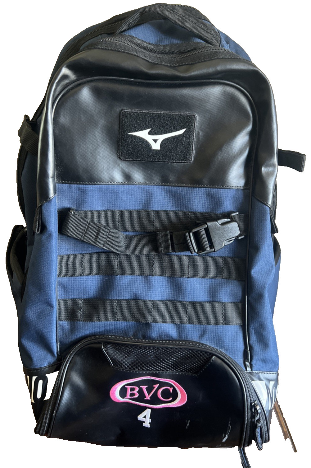 Mizuno MVP Backpack 22, Royal-Black Footwear Storage Baseball Bat Holder