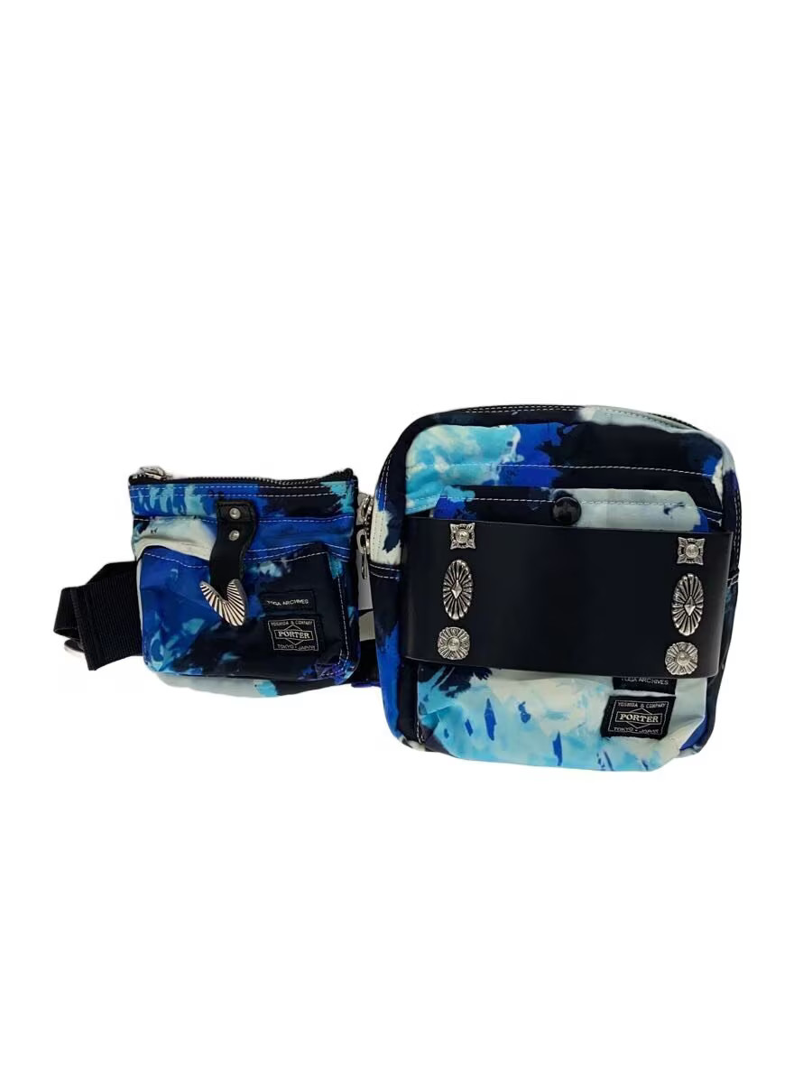 PORTER TOGA Waist Bag BLU Allover Pattern