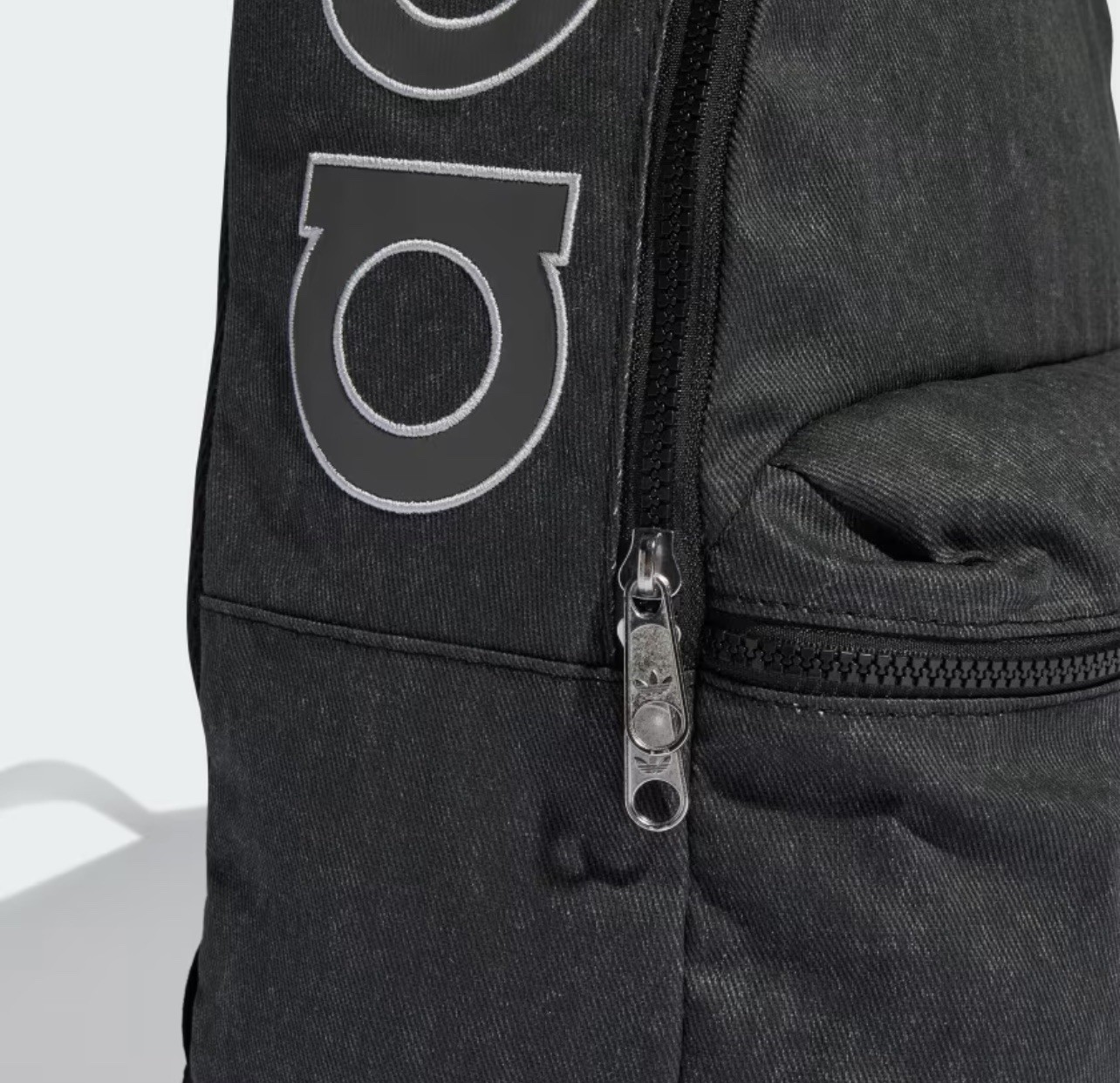 Adidas Cl Backpack Washed Black Denim Effect KC8648