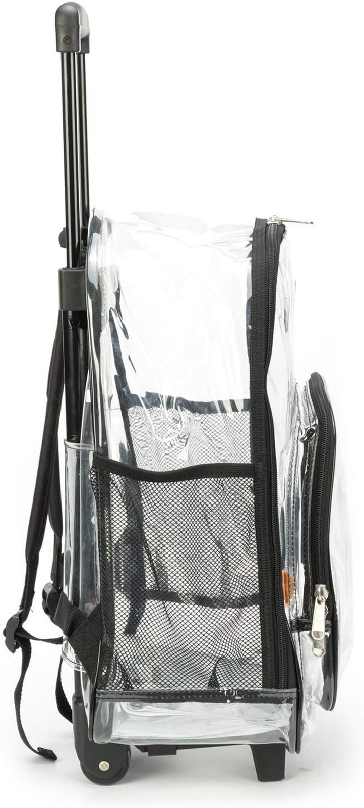 Rolling Clear Backpack Heavy Duty Bookbag Quality See through Workbag Travel Day