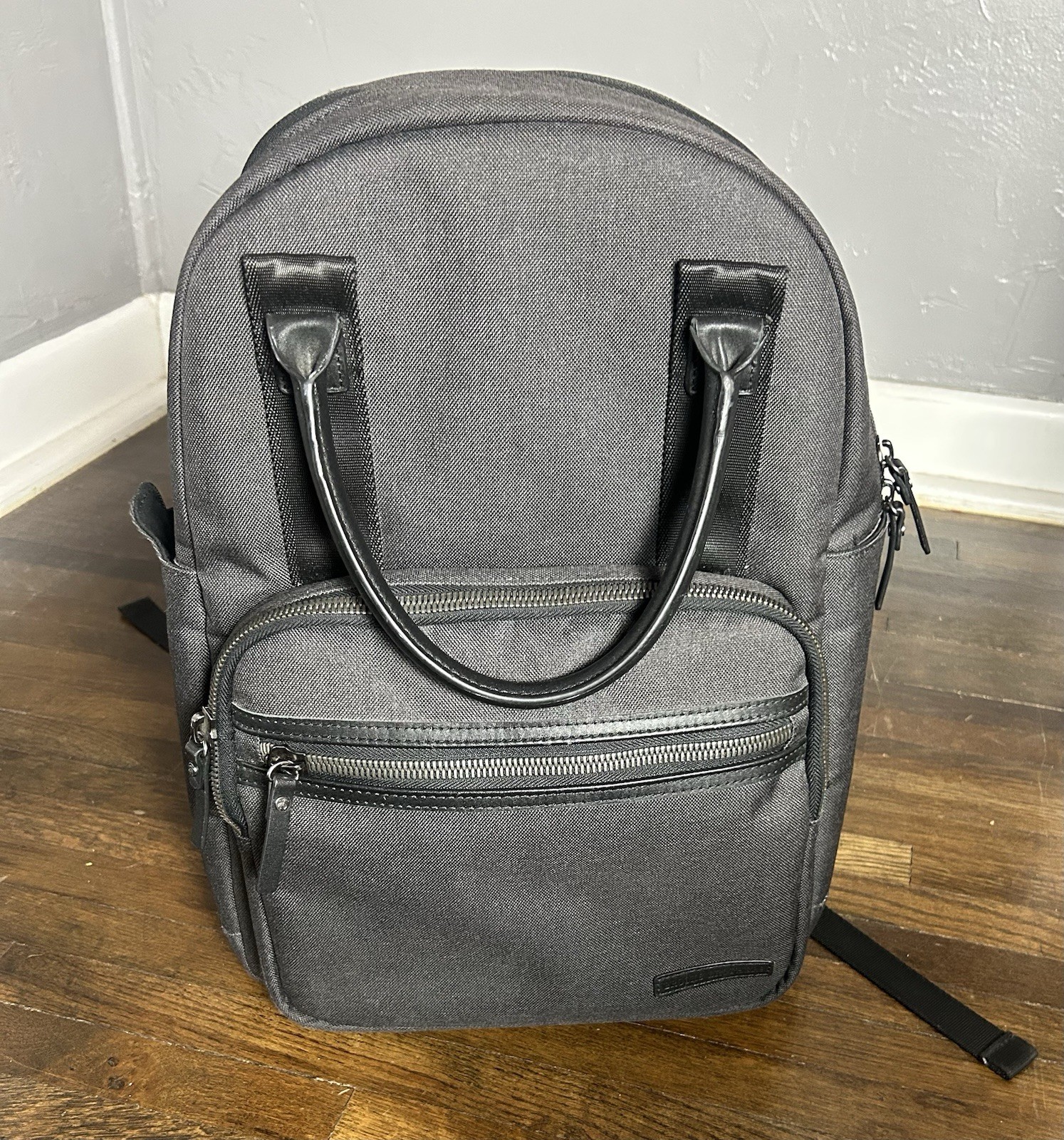 Brooks Brothers Grant Dual Handle Men’s Black Backpack Classic Durable