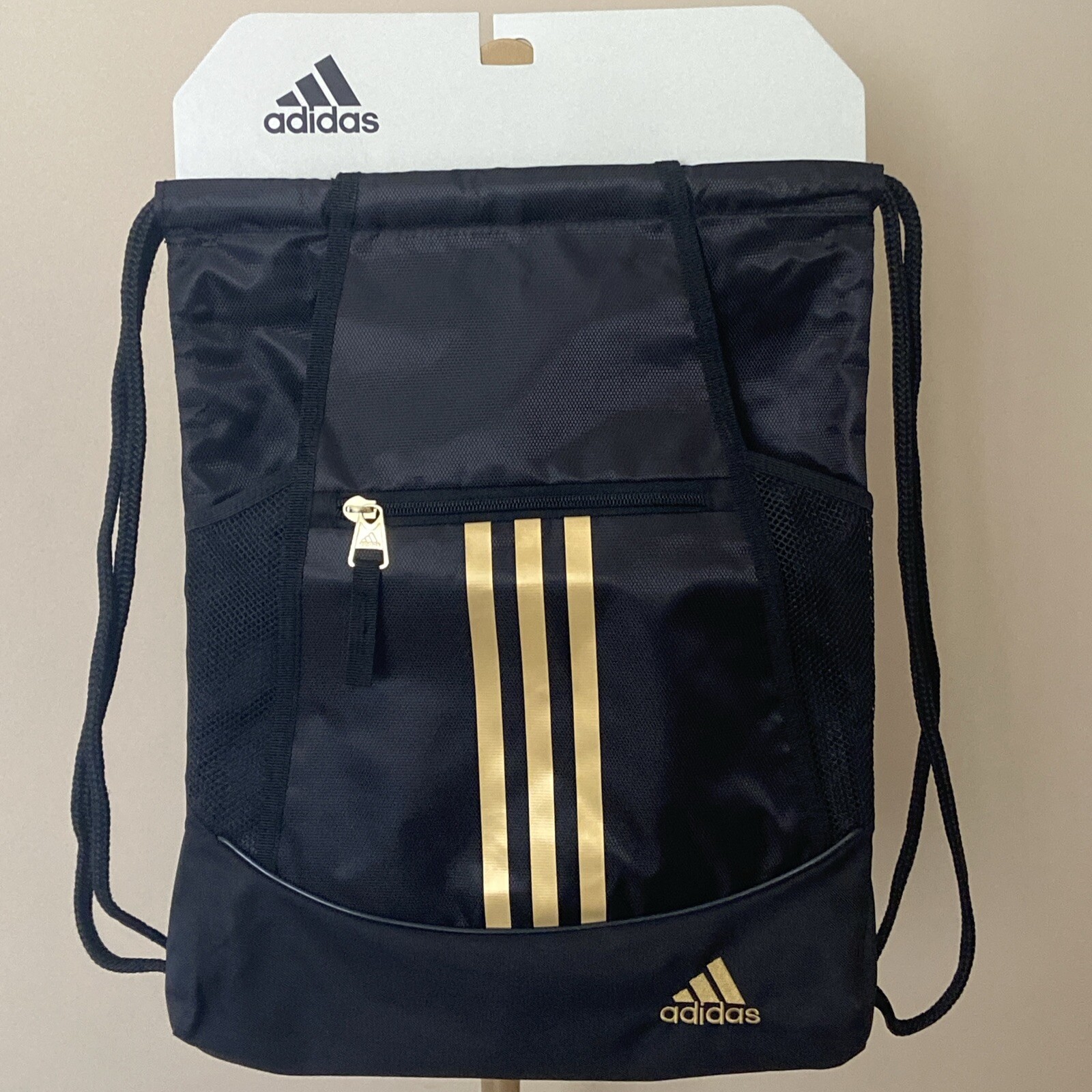 Adidas Alliance II Sackpack Drawstring Black/Gold Metallic