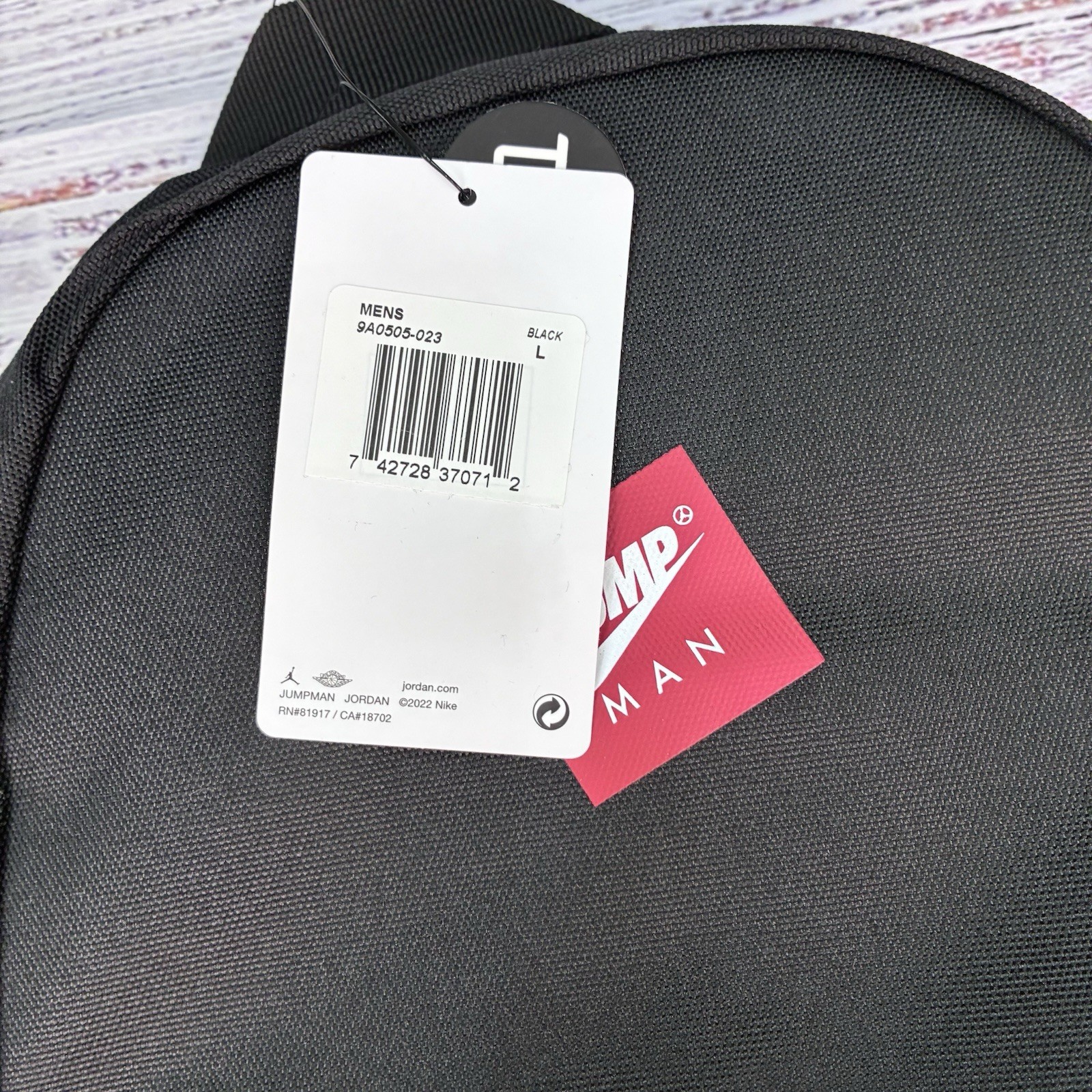 Jordan Mens Backpack Black White Jumpman Logo School Bookbag 9A0505-023 NWT