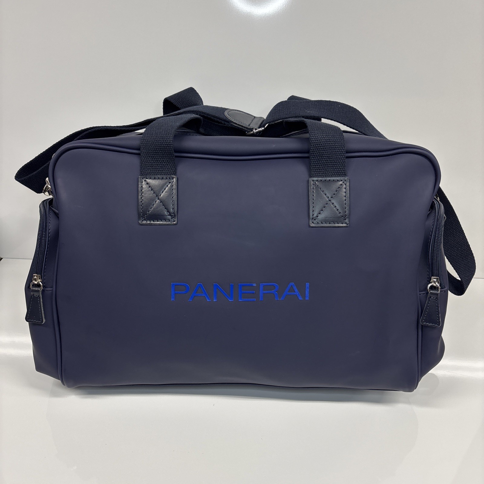 PANERAI Watch Novelty Navy Blue PVC Boston bag w/ Shoulder strap and Storage bag