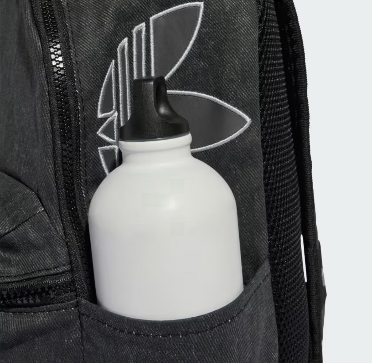 Adidas Cl Backpack Washed Black Denim Effect KC8648