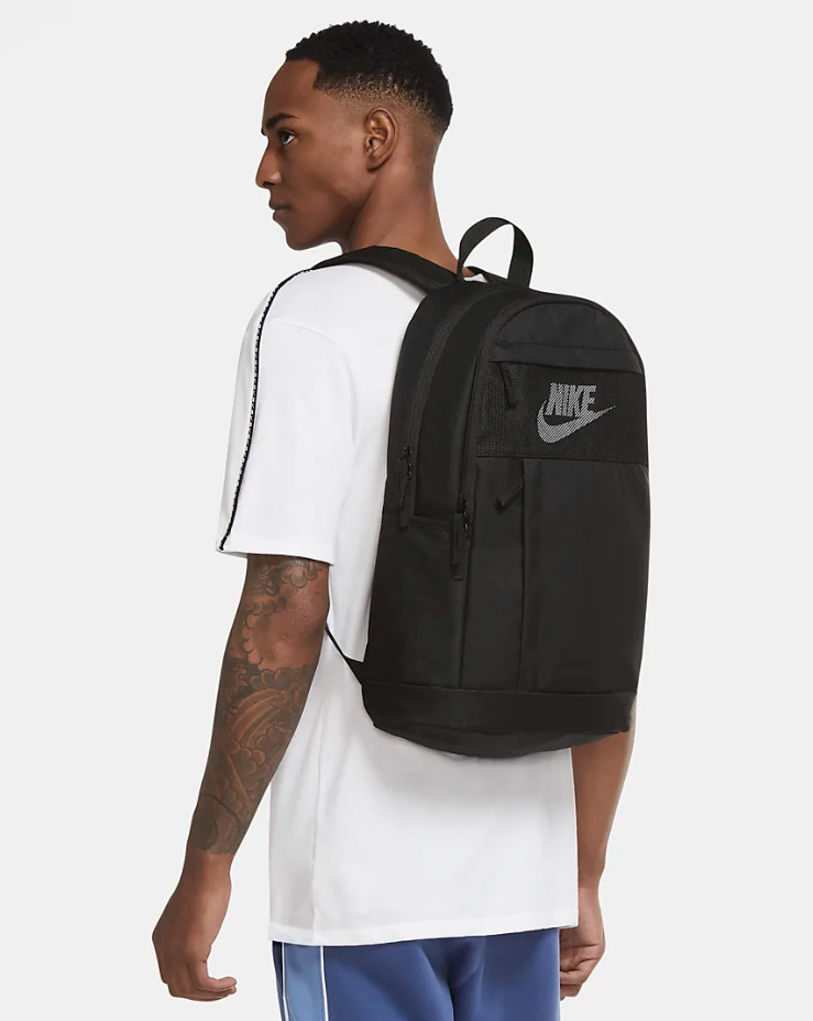 Nike Logo Backpack Unisex Black Medium Size 21 Litres School Gym Bag