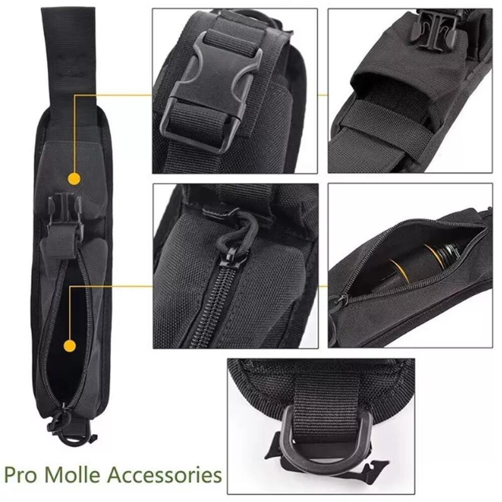 Black Tactical Molle Backpack Shoulder Strap Outdoor Accessory Hunting Molle Bag