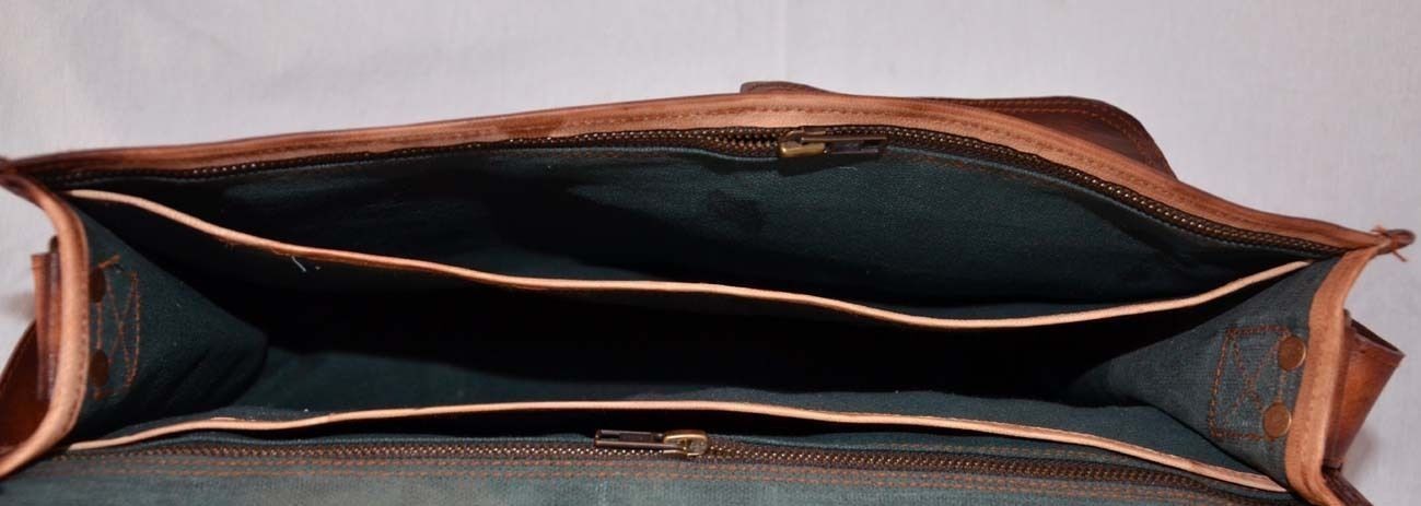 Men’s Genuine Vintage Durable Leather Messenger Shoulder Laptop Bag Briefcase