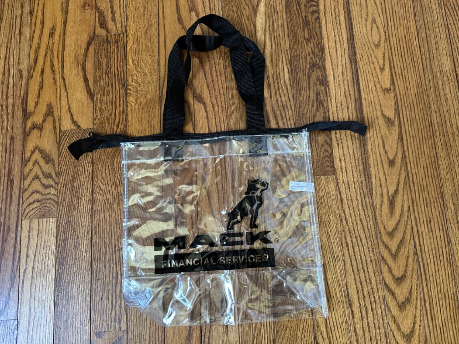 MACK Truck Financial Services Clear Vinyl Bag with Zipper NWOT