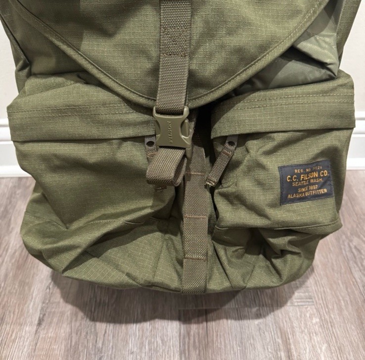 Filson Ripstop Nylon Backpack in Surplus Green 32L