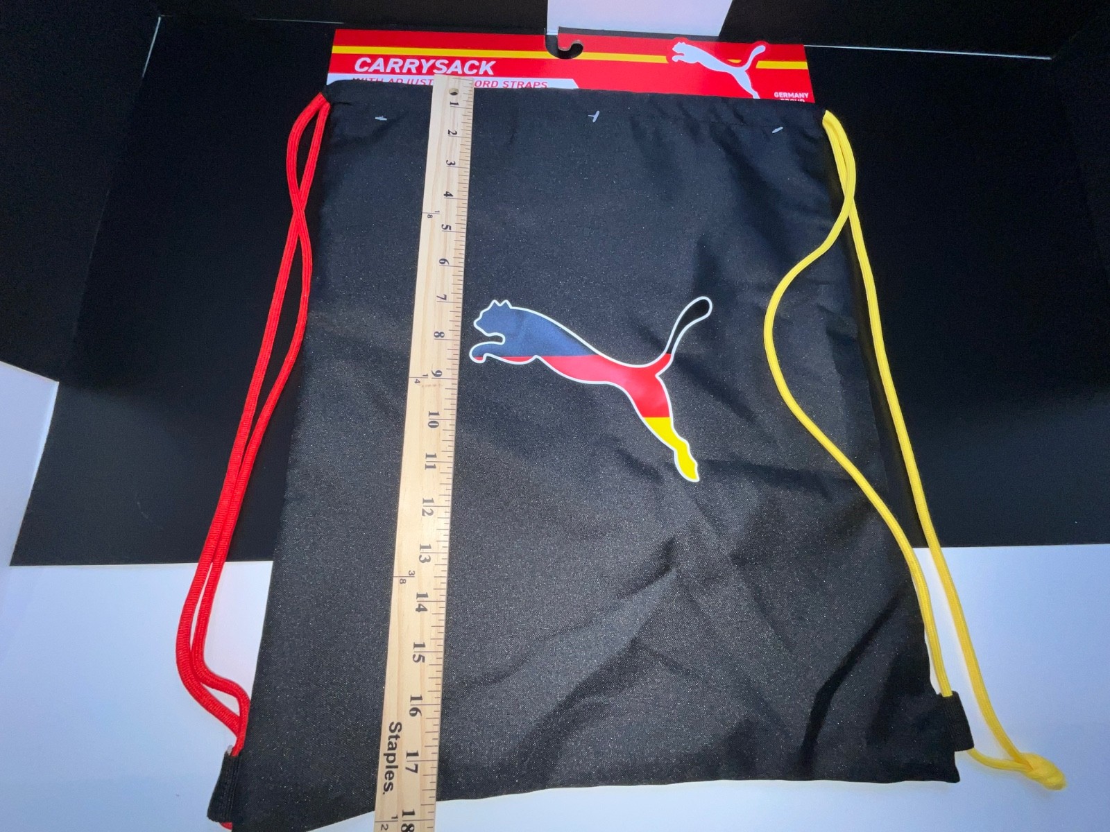 PUMA GERMANY PROUD Carry Sack/Rucksack 17.5”x14.25”. NWT