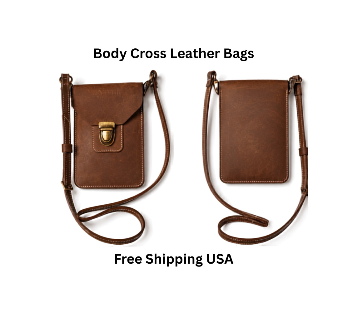 Genuine Cow Leather Crossbody Bag Unisex Shoulder Travel Hiking Molle Chest Pack