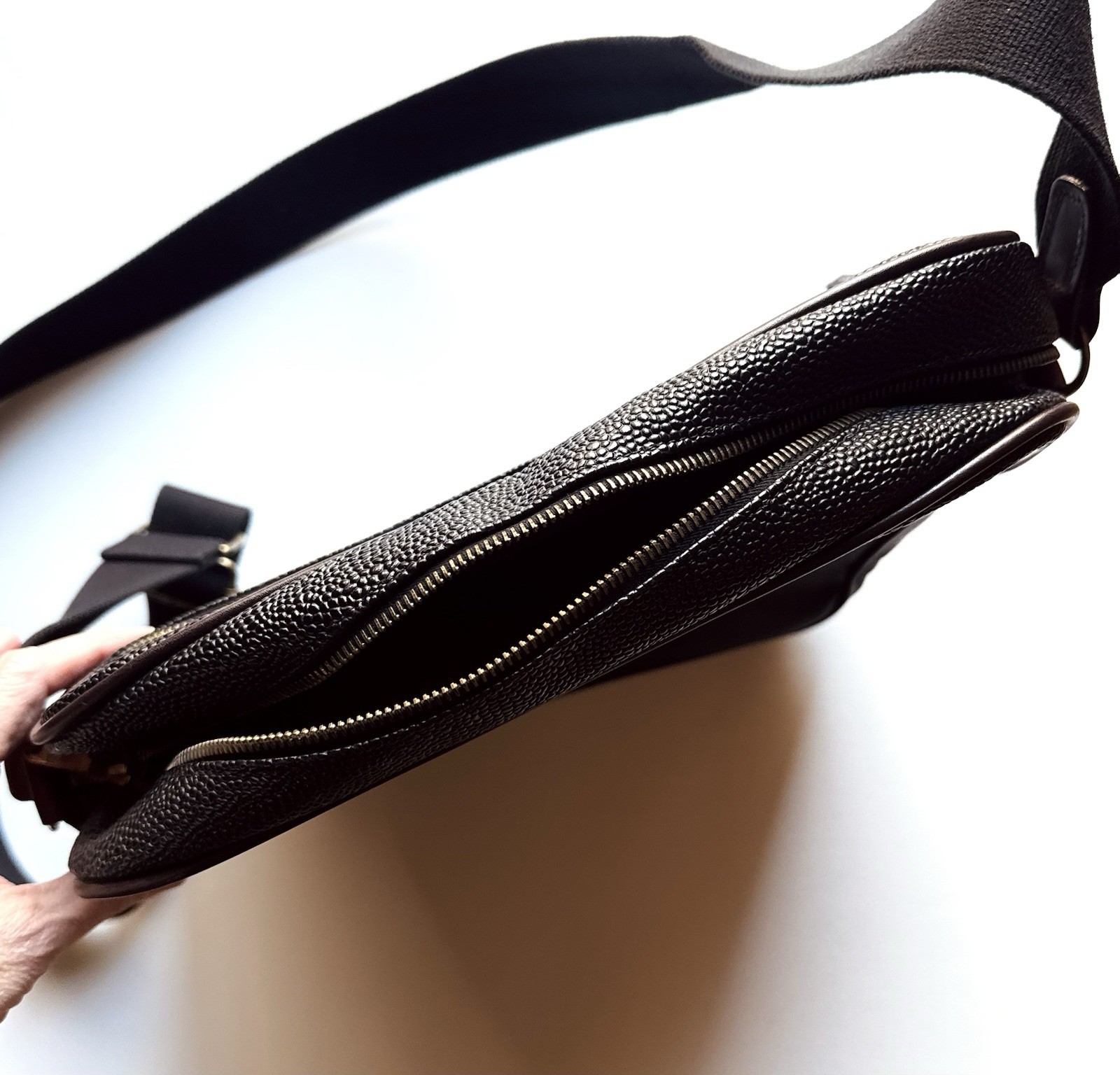 Mulberry Large Scotchgrain & Leather Mens Unisex Crossbody Satchel Messenger Bag