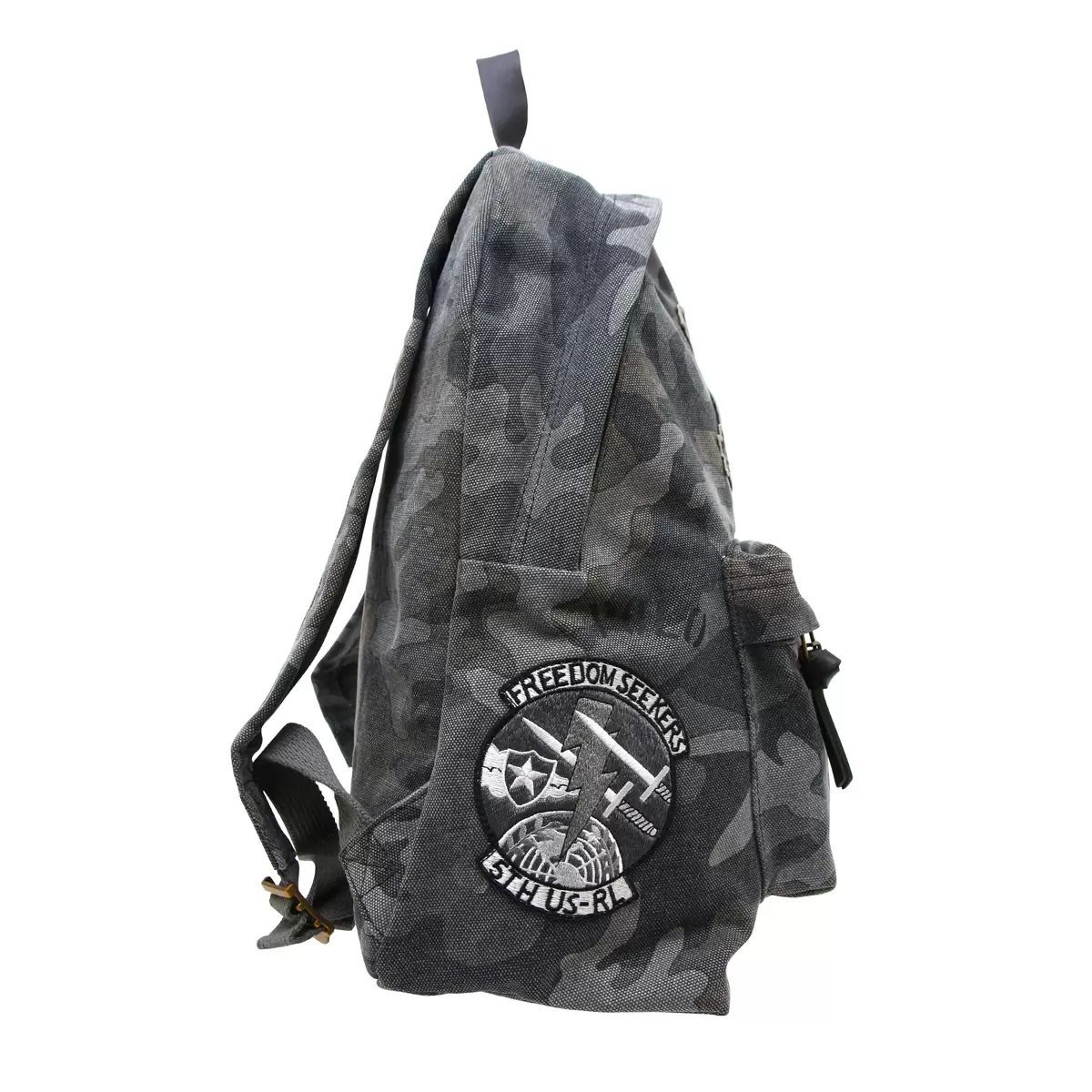 Polo Ralph Lauren Tiger Backpack Gray Camo Cotton 42cm From Japan