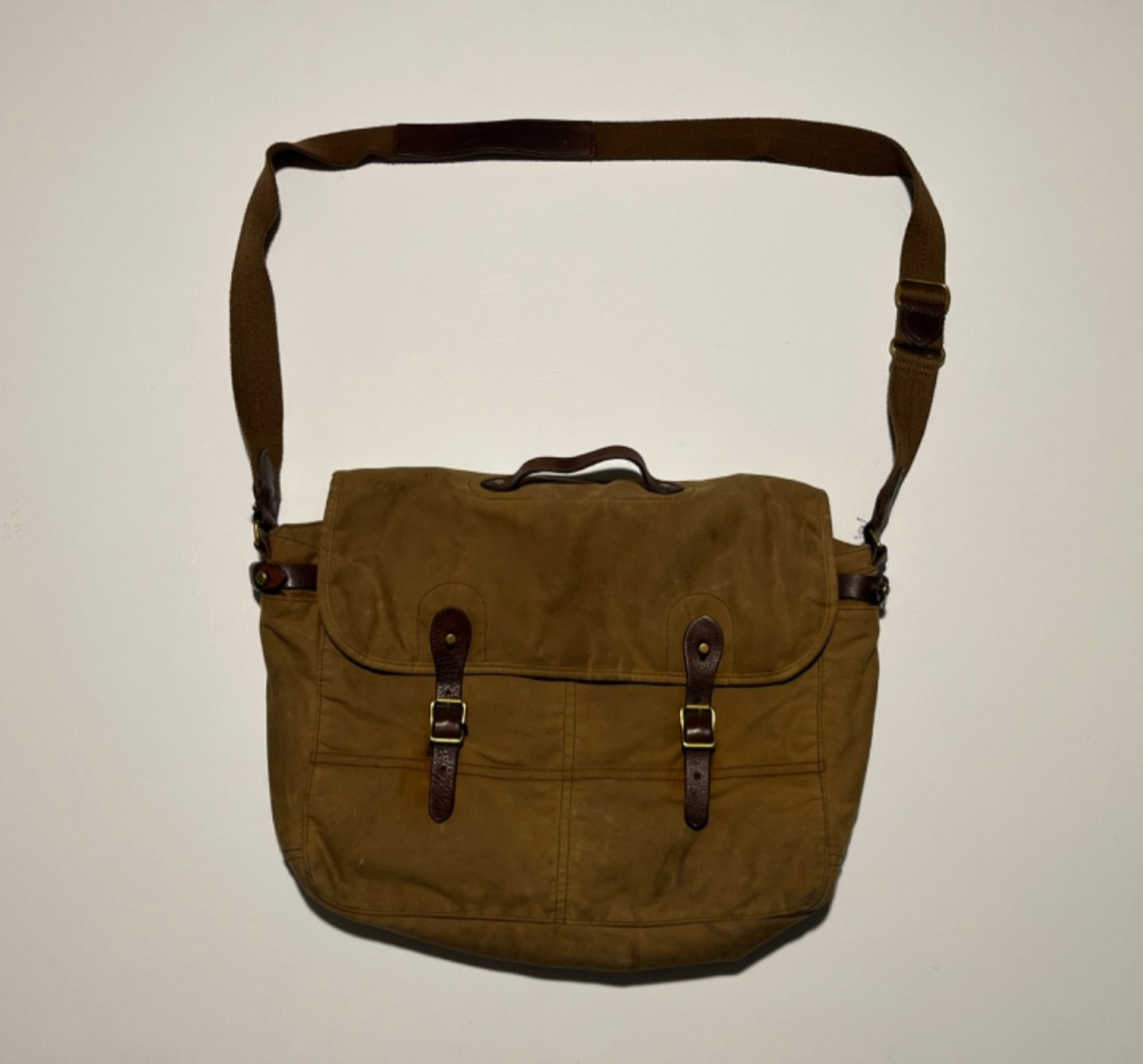 J Crew Dry Goods Abingdon Canvas Messenger Bag Cotton Leather Shoulder Bag