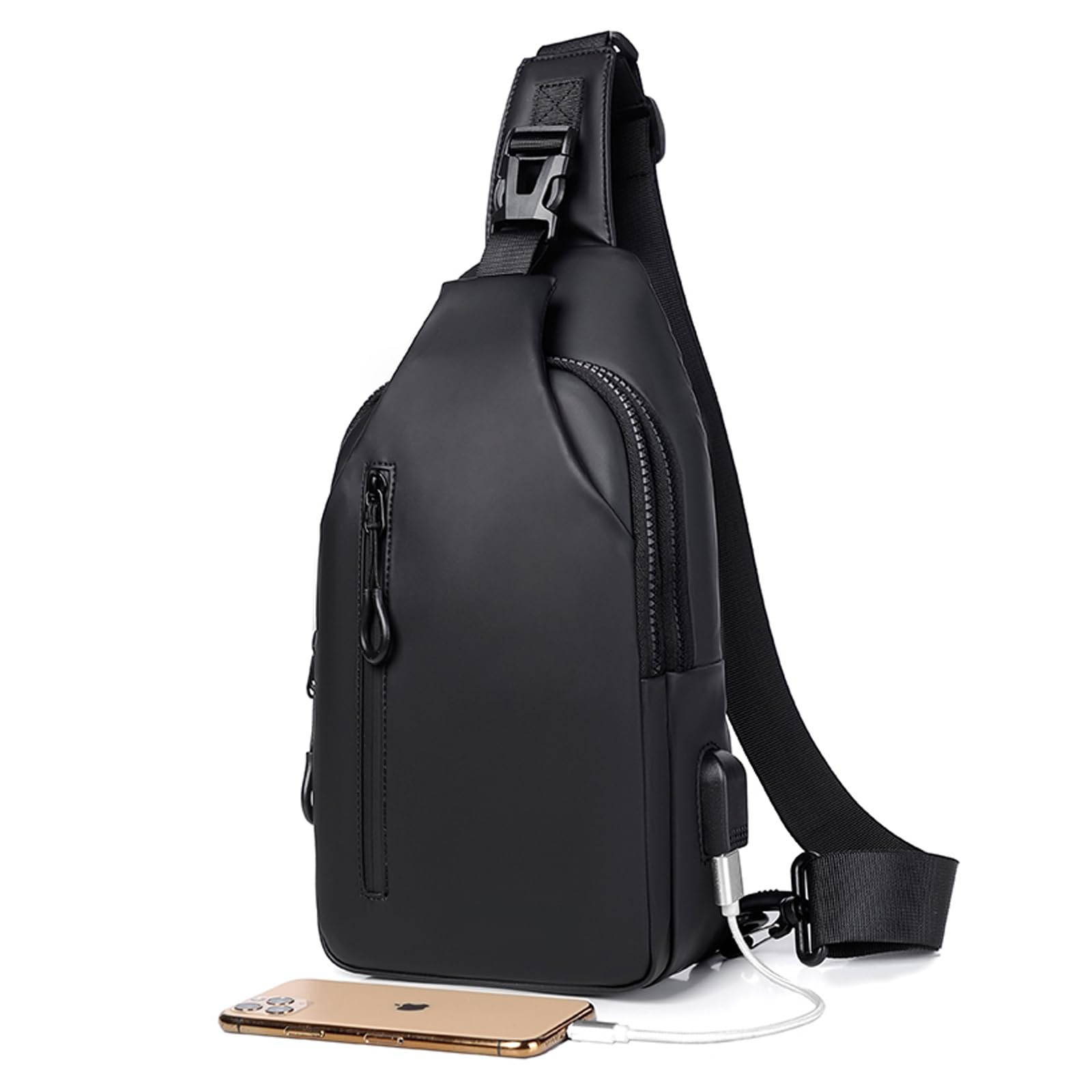 Waterproof Sling Bag Crossbody Backpack for Men Women Sling Backpack with USB…