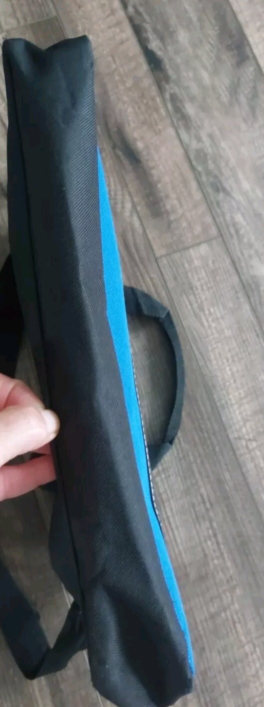 Penske Black/Blue carry bag w strap, handle, Pocket Rare Find Clean EUC 15x12x2