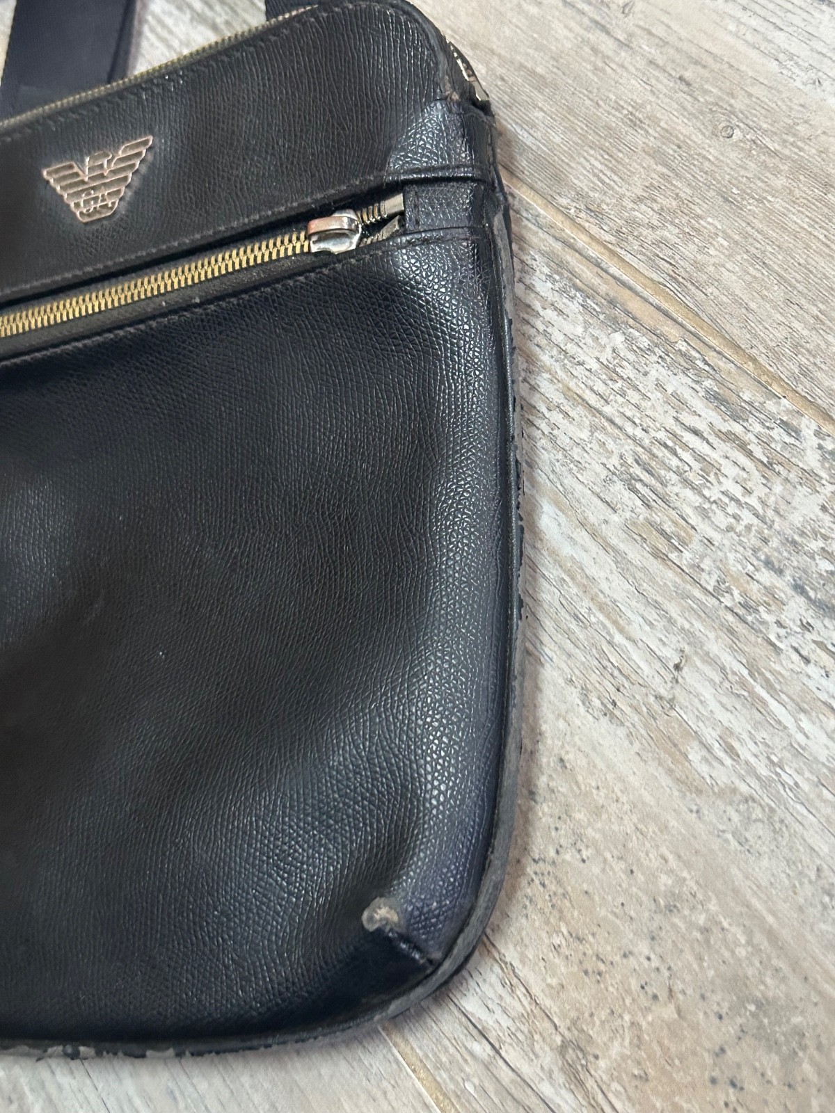Emporio Armani Men’s Leather Black Shoulder Bag