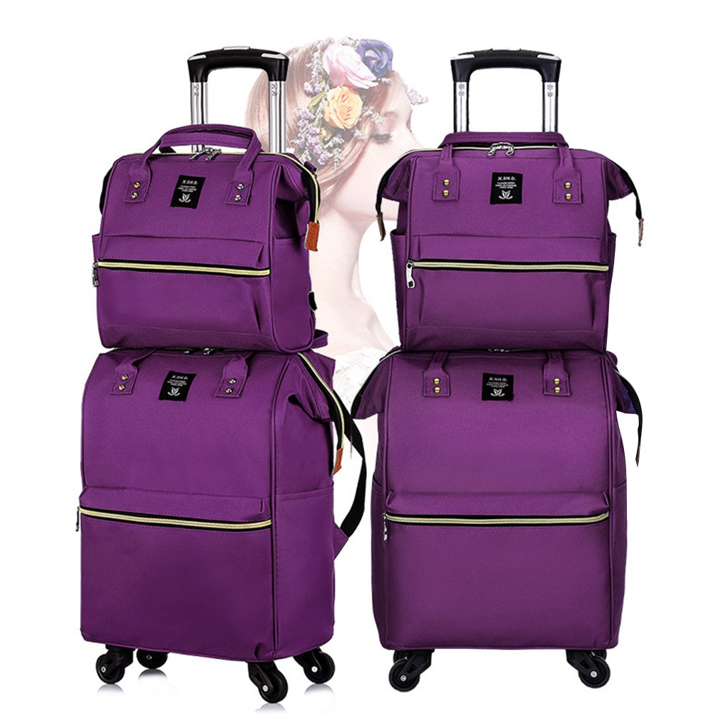 4 Wheel 20″ Traveler Lightweight Rolling Carry On Luggage Softside Suitcase