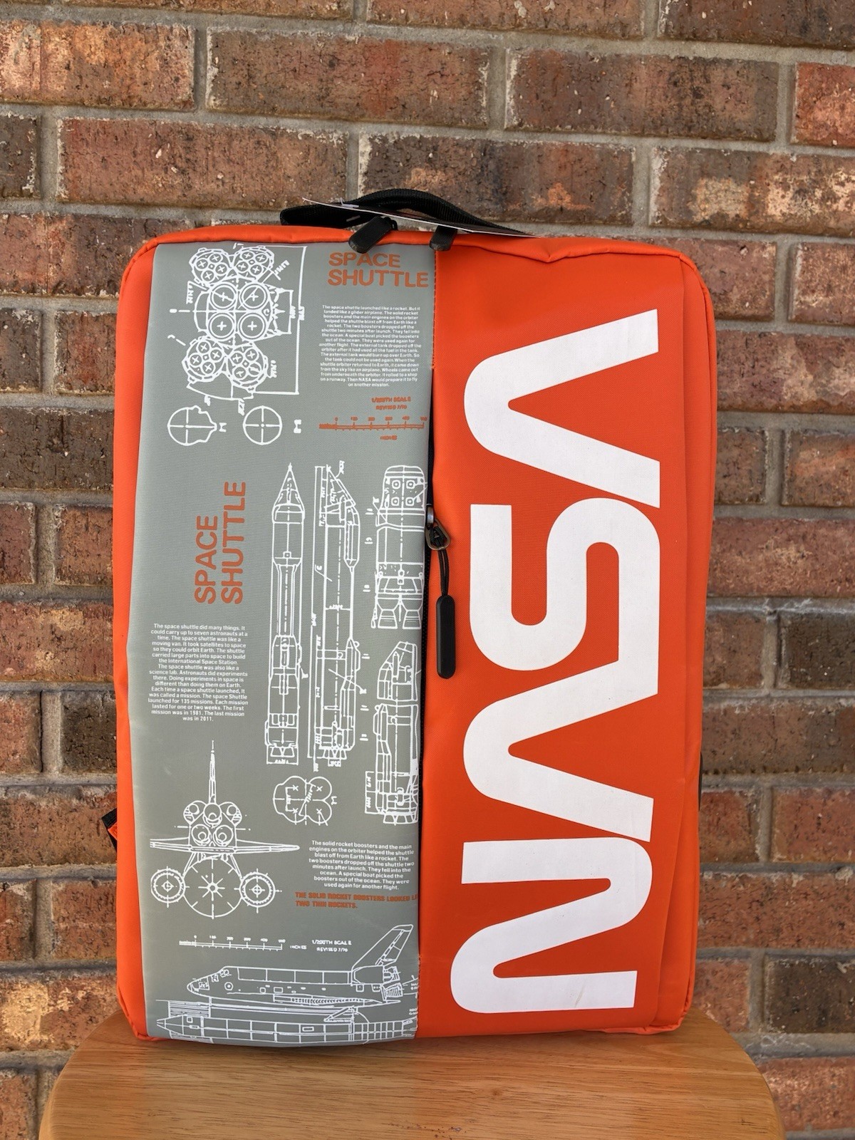 NASA Backpack Spacesuit Orange Space Shuttle USB Cable NWT