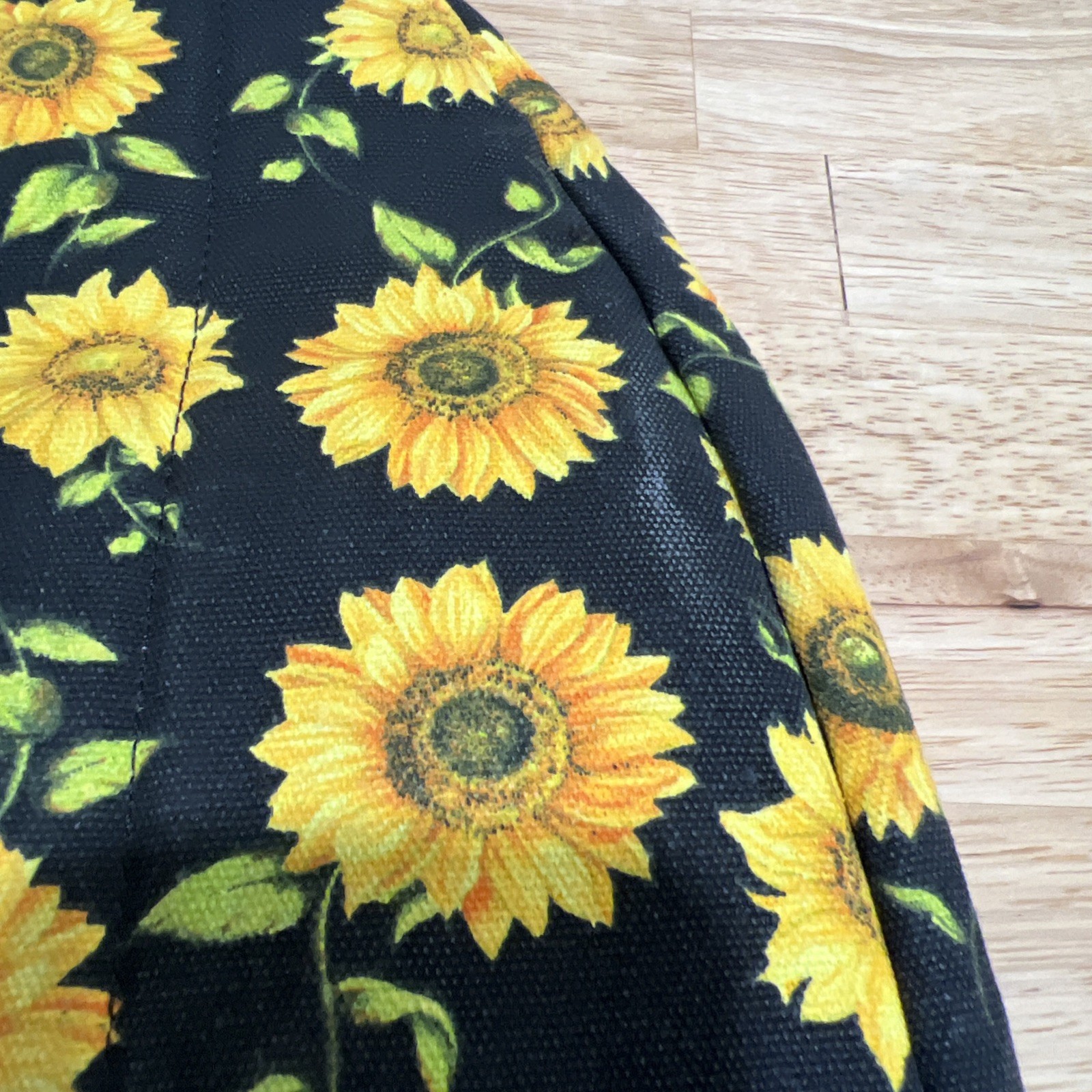 Sunflower Sling Bag Canvas Backpack Adjustable Shoulder Strap pockets