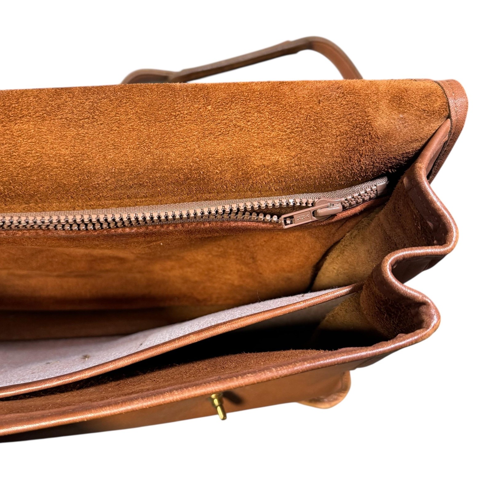 Jack Georges Leather Briefcase Bag Brown Top Handle Shoulder Laptop 16x11x5