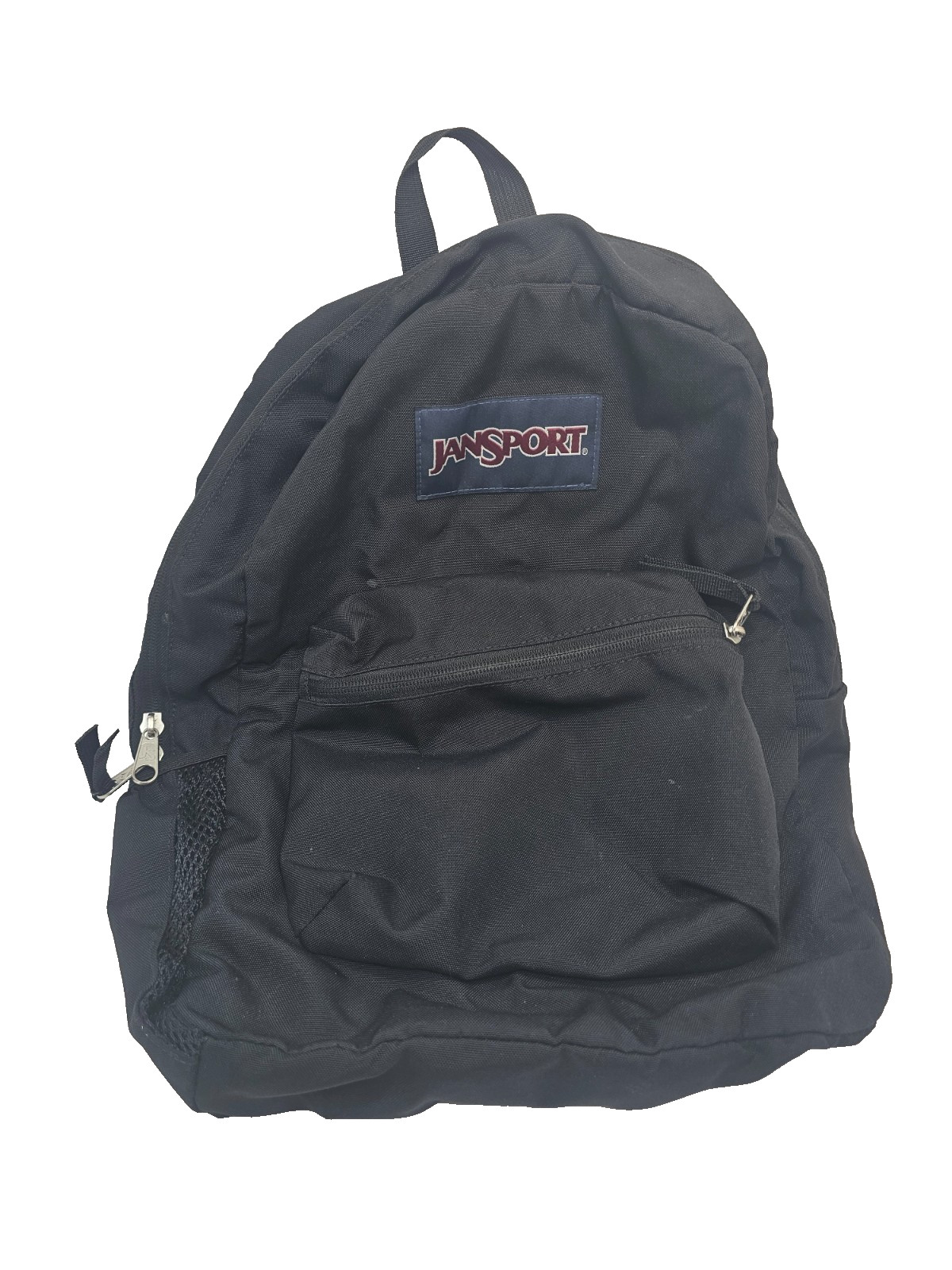 JanSport Cross Town Backpack Black JS0A47LW Water Bottle Pocket Bookbag
