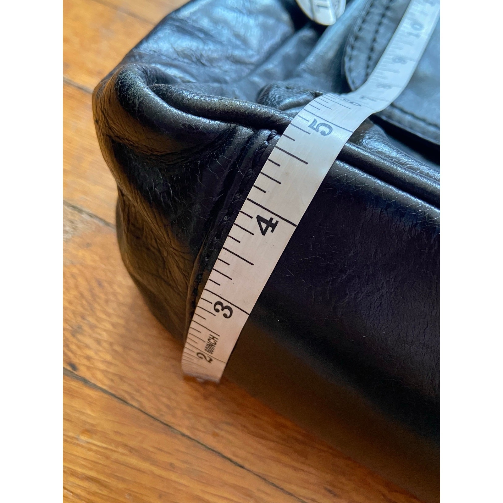FOSSIL Black Leather Padded Mens Attache