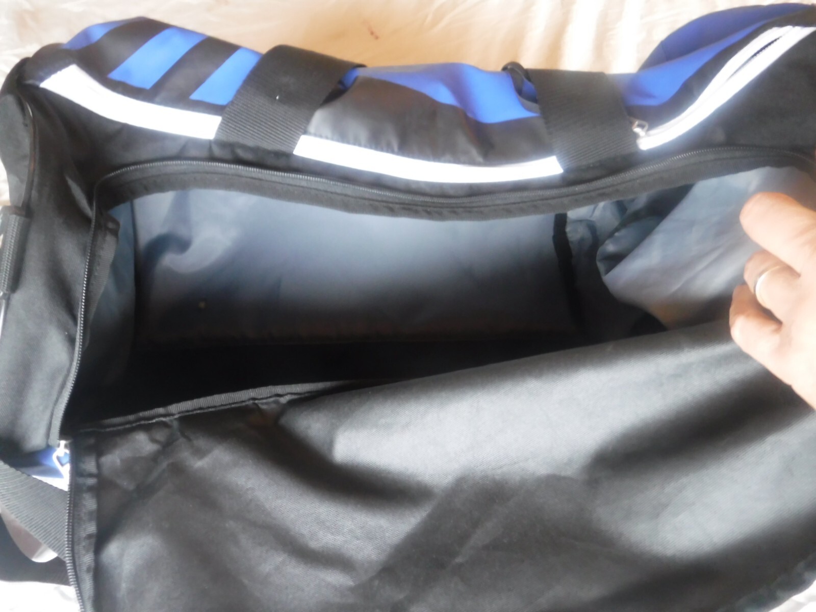 Adidas Hydro Shield Blue and Black Duffle Bag