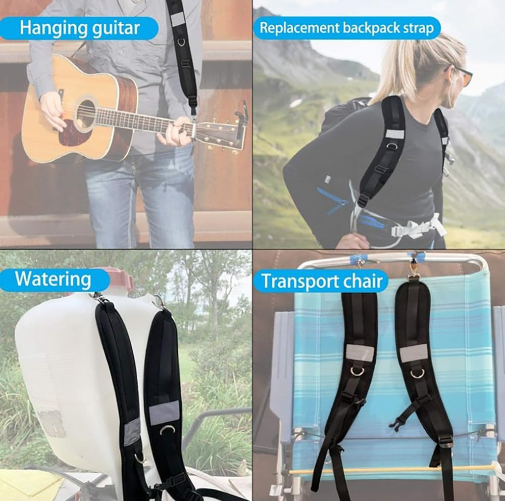 Backpack Straps, Adjustable Padded Shoulder Straps for Backpack Dry Bags ，Replac