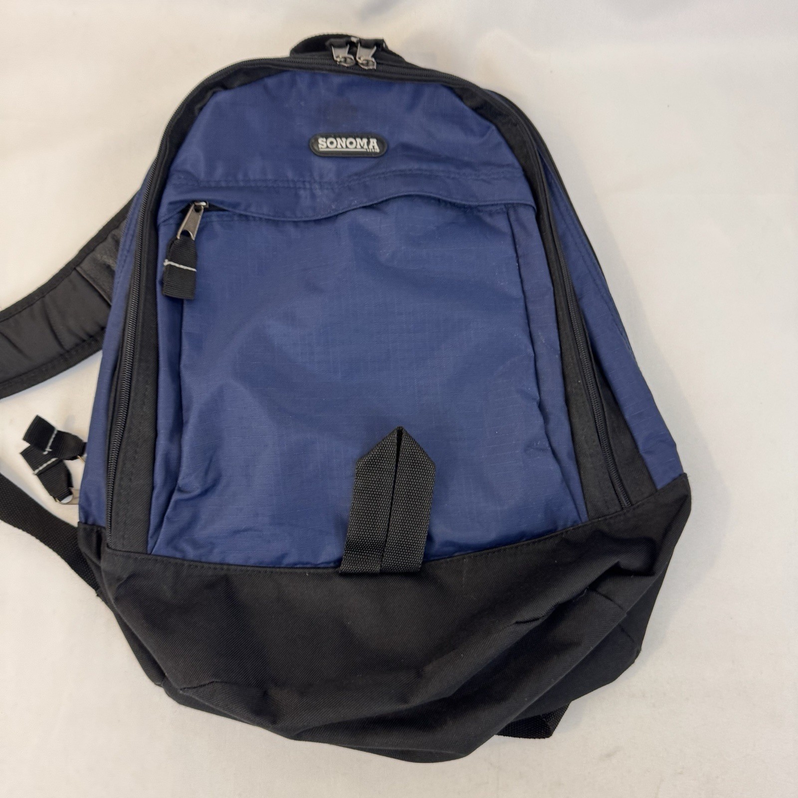 Sonoma Backpack Black & Blue Book Bag School College University Fast Ship