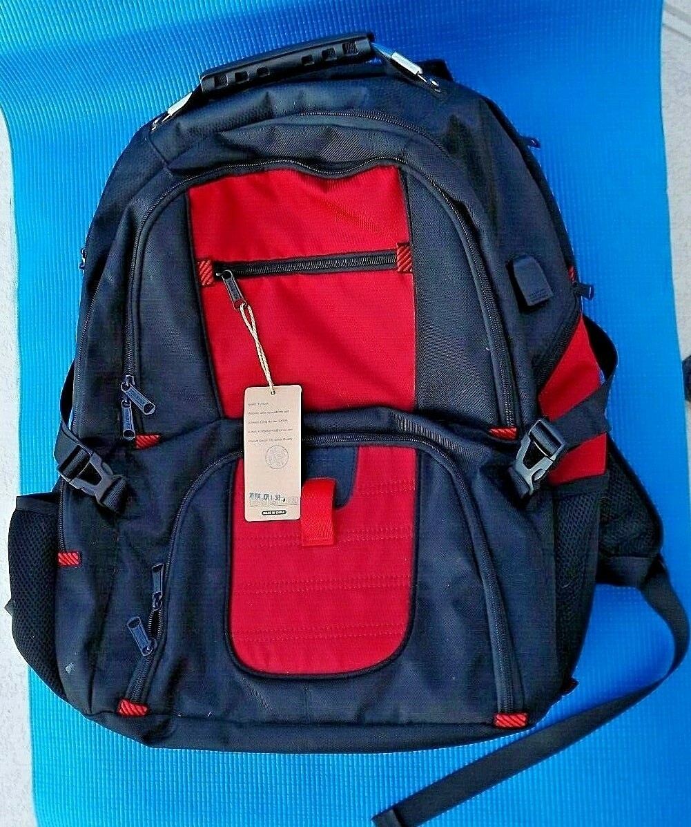 NEW – with TAGS–YOREPEK Large Backpack– CHARGING PORT- length 19 in by 17 wide