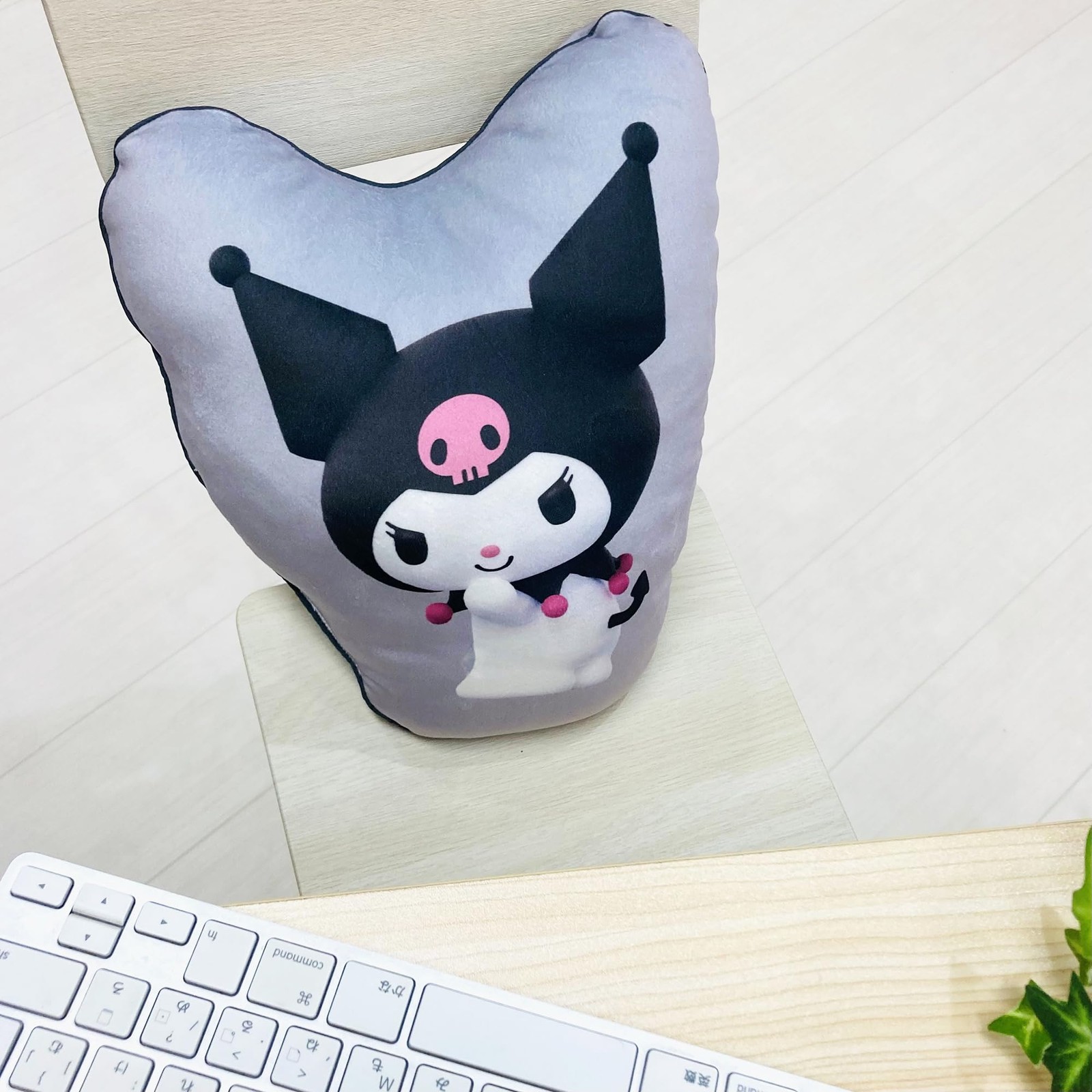 MORIPiLO Kuromi Micro Fabric Plush Body Pillow, 30x40x10cm, Black