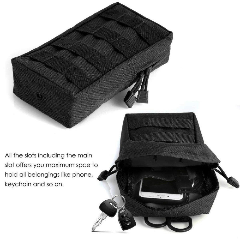 Tactical Molle Pouch EDC Multi-purpose Belt Waist Pack Bag Utility Phone Pocket