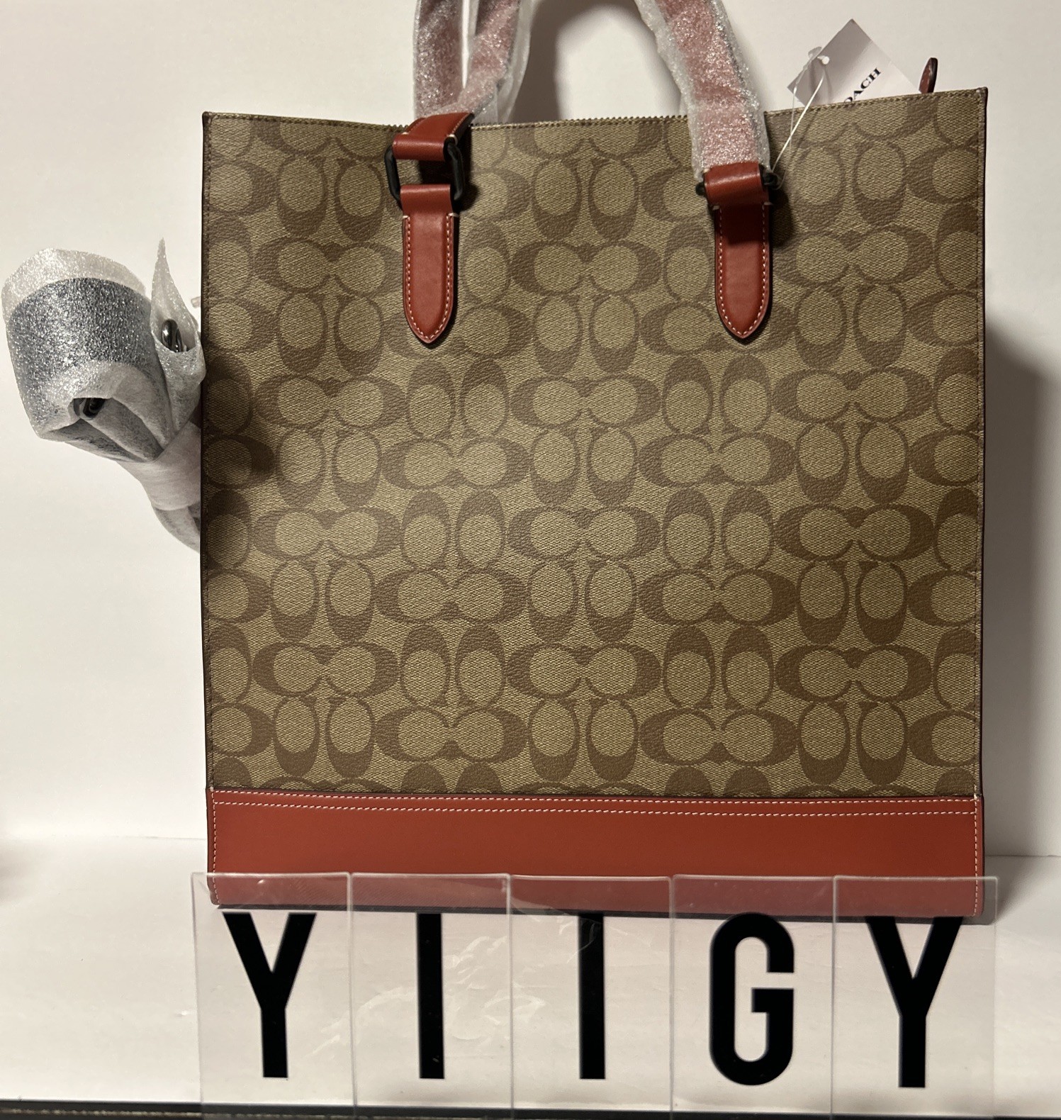 🐼💦 Coach CE948 🐼💦 Peanuts Graham Canvas Patches Tote Signature Bag 🐼 GB43