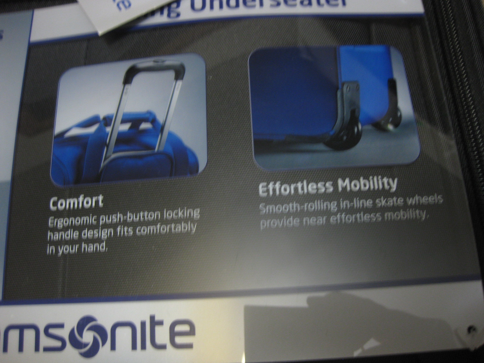 NEW Samsonite 732611041 ROLLING UNDERSEATER FITS UNDER MOST AIRLINE SEATS