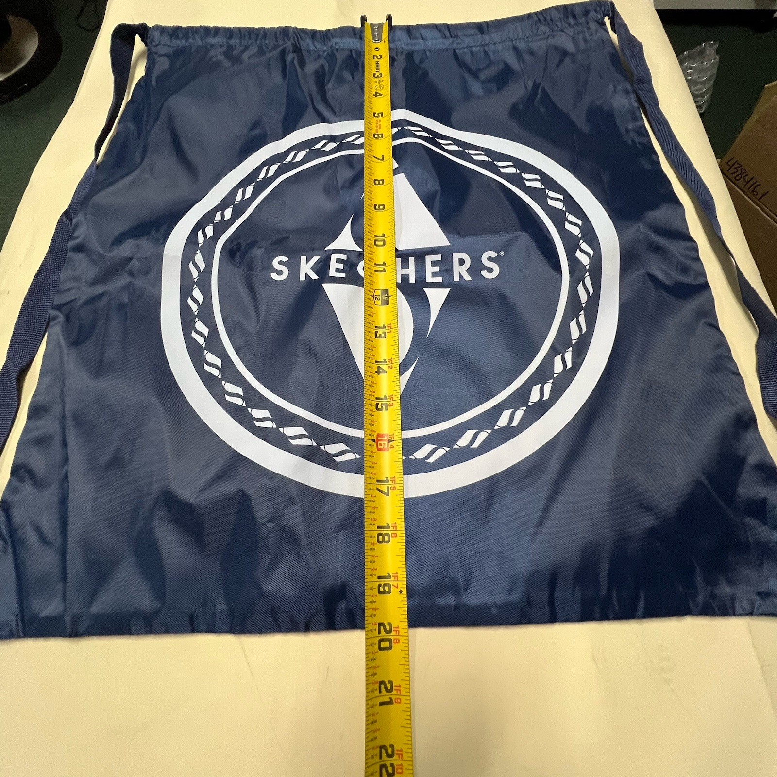 Skechers Nylon Drawstring Bag Backpack Gym Bag Navy Blue