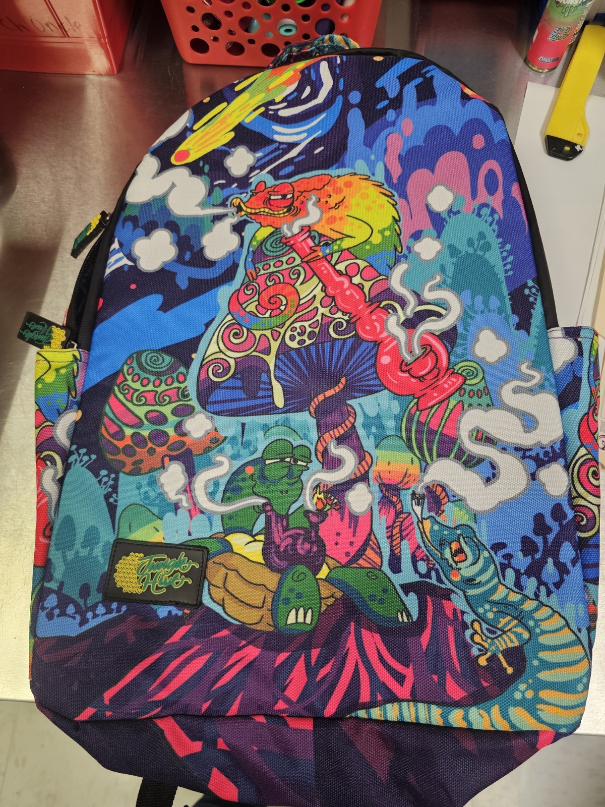 NEW JUNGLE HIVE Smell Proof Backpack – Stoner Art Design