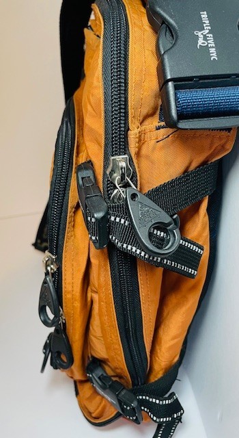 Vintage Triple Five Soul NYC Messenger Backpack Convertible Orange 90s 2 in 1