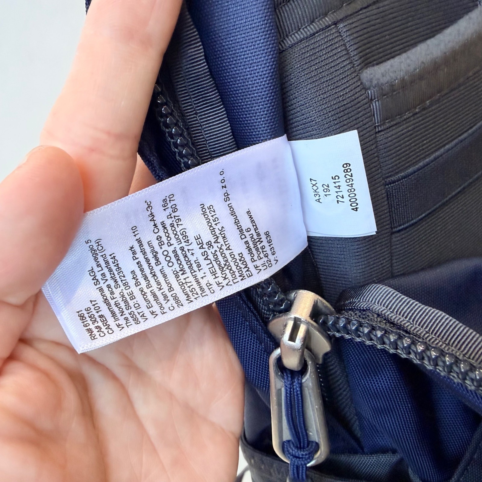 The North Face Fall Line Backpack – Navy/Gray – Customed Embroidery